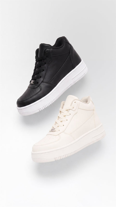 Tenis ALTEVØ negro con blanco y blanco marfil