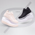 Tenis ALTEVØ blanco marfil y negro con sistema de elevación interno